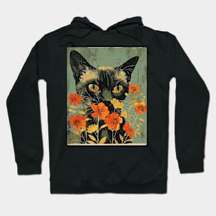 Tonkinese Cat Flowers Photo Art Funny Cat Lover Gift Idea Hoodie